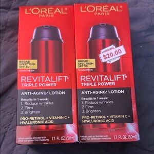 L'Oreal Red Packaging with Barcode